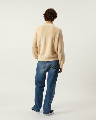 Cotton Crewneck - Natural-Crewneck-Black Q-Corridor