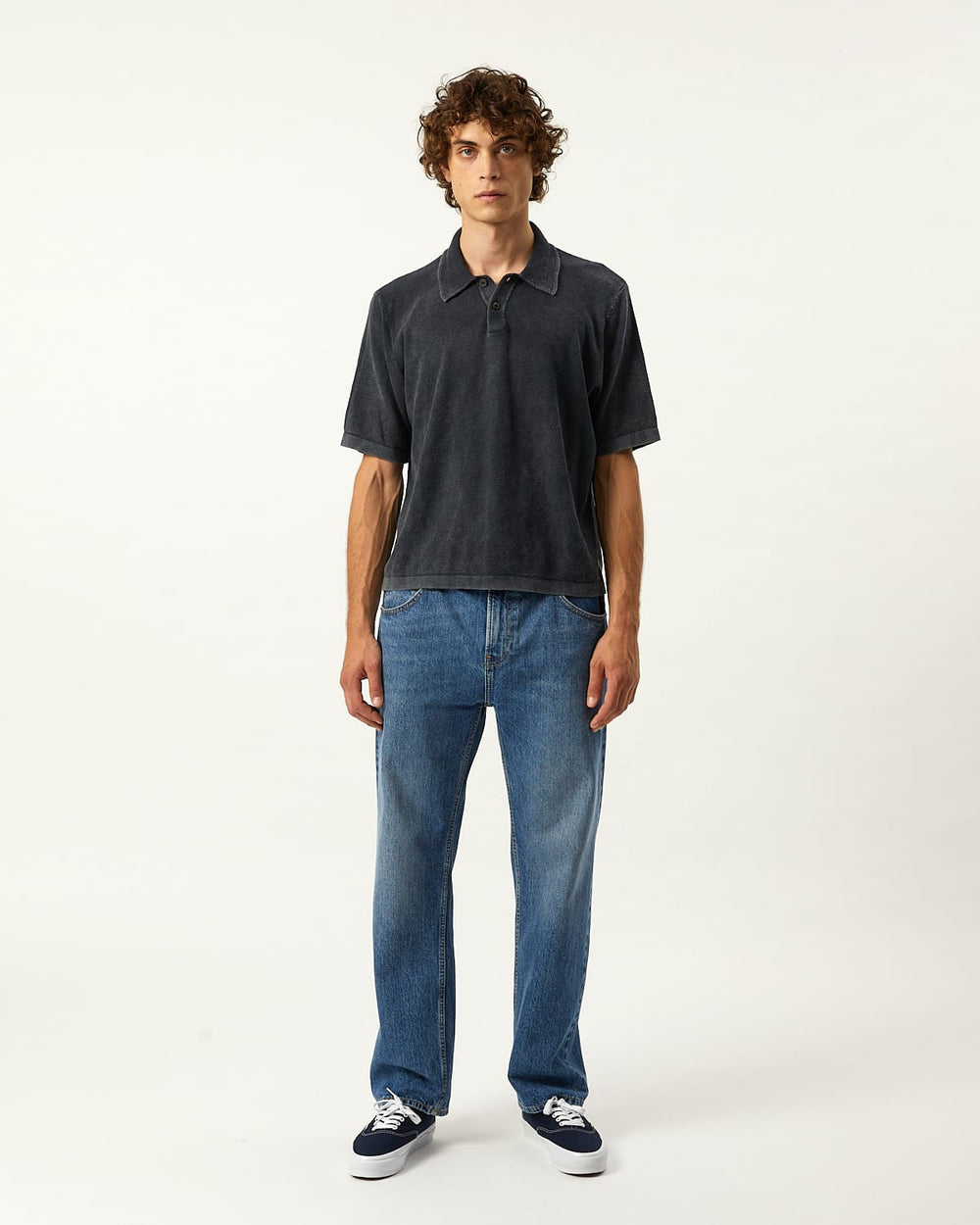 Knit Polo - Black-Crewneck-Alpafina-Corridor