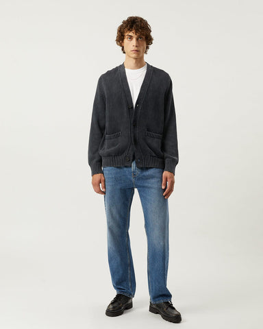Acid Wash Cardigan - Black