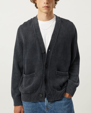 Acid Wash Cardigan - Black