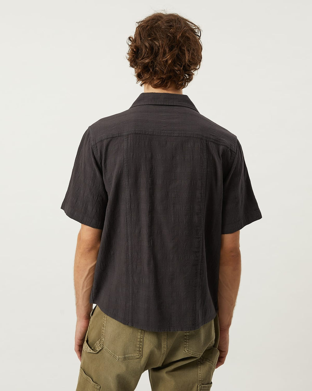 Washed Dobby SS - Black-SS Camp w/ 1 Chest Pocket-Ekviraa Designs-Corridor