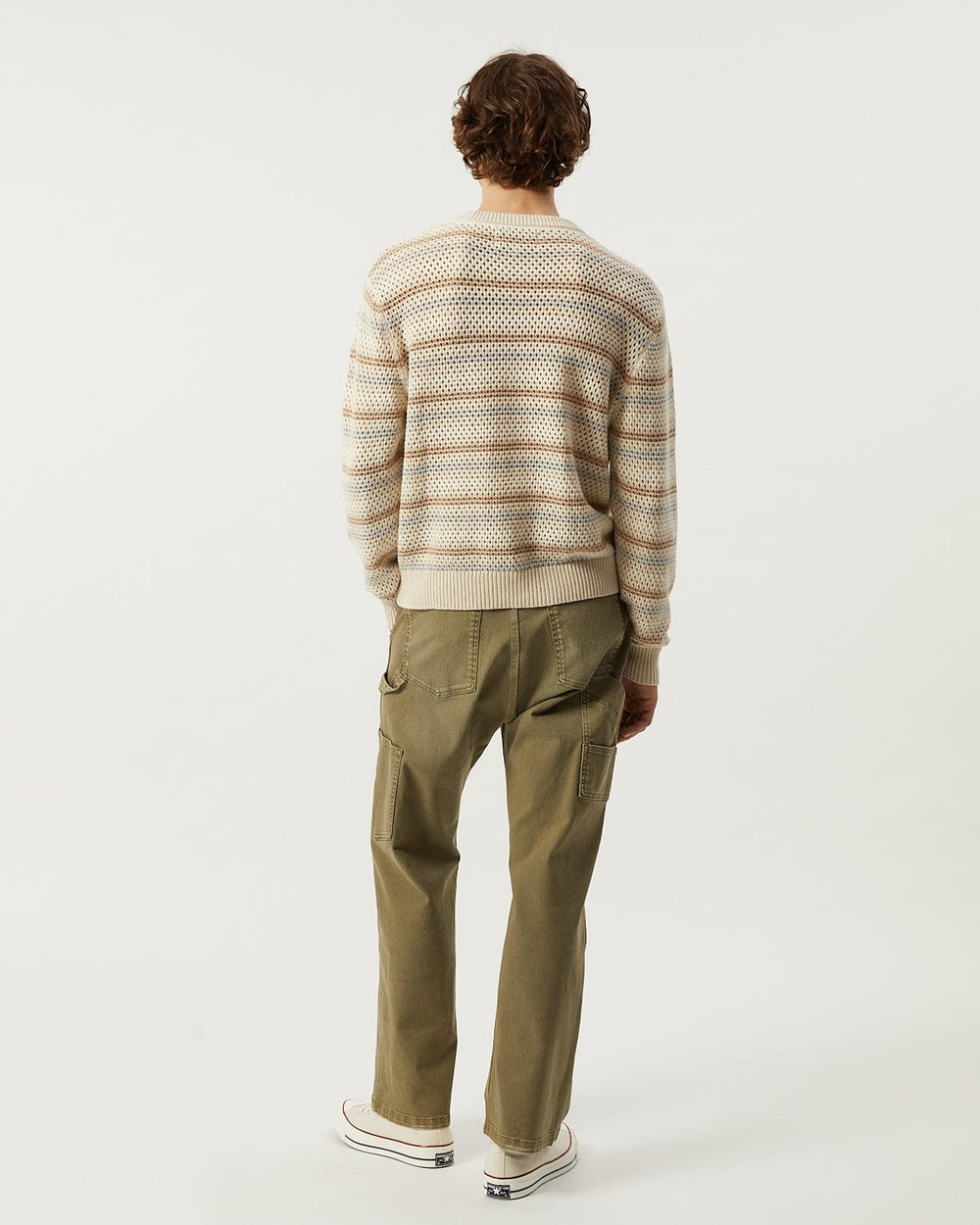 Linen Stripe Pointelle Crewneck-Cotton Crewneck-Alpafina-Corridor