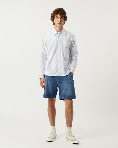 Berg Stripe LS - White-LS w/ 1 Chest Pocket-Real-Corridor