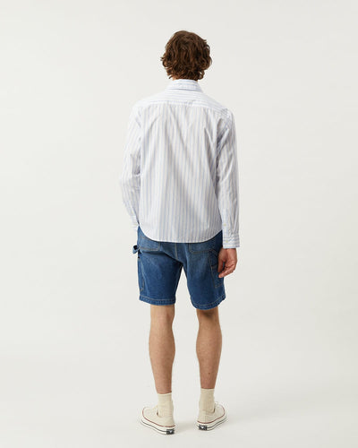 Berg Stripe LS - White-LS w/ 1 Chest Pocket-Real-Corridor