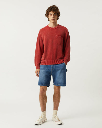 Pocket Crewneck - Red-Crewneck Sweater-Alpafina-Corridor