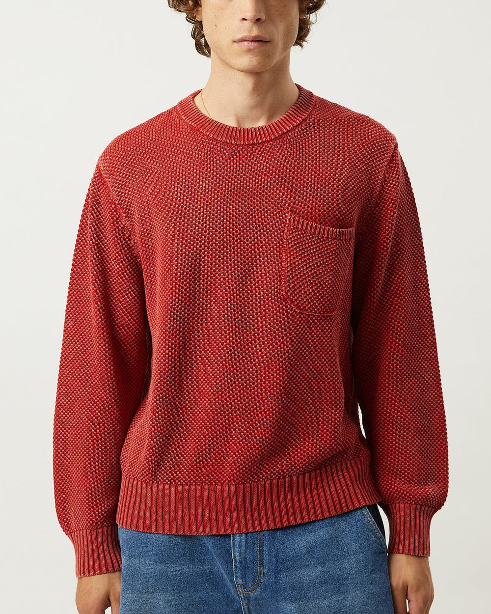 Pocket Crewneck - Red-Crewneck Sweater-Alpafina-Corridor