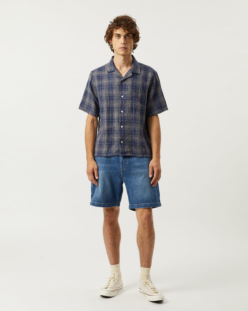 Wavy Linen SS - Navy