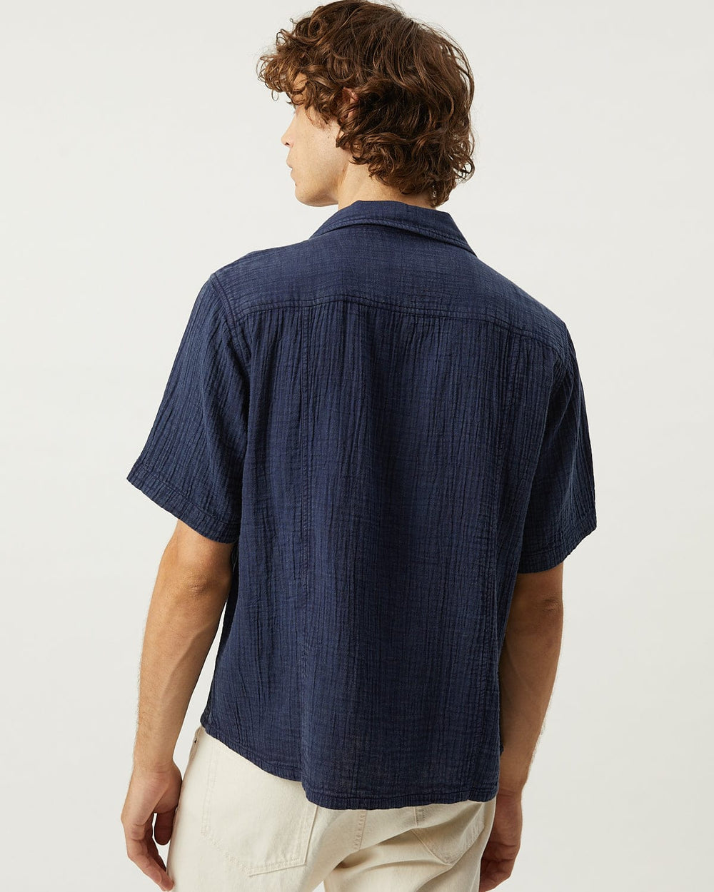 Double Cloth SS - Navy-SS Camp w/ 1 Chest Pocket-Ekviraa Designs-Corridor
