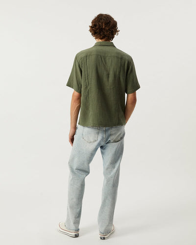 Double Cloth SS - Army-SS Camp w/ 1 Chest Pocket-Ekviraa Designs-Corridor