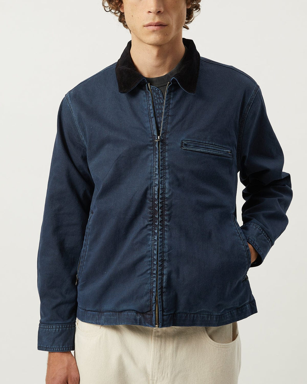 Utility Jacket - Navy-Zip Jacket-Real-Corridor