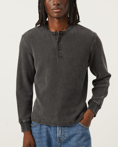 Waffle Henley - Black