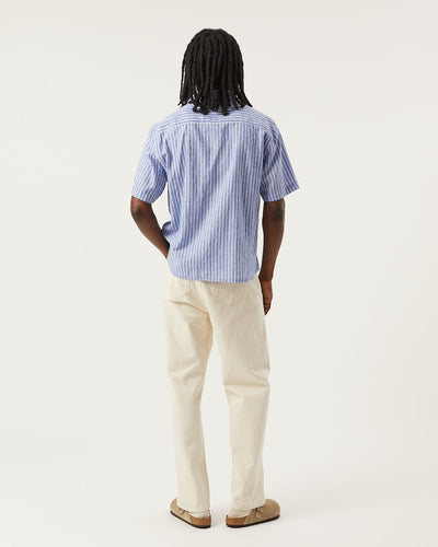 Linen Stripe SS - Blue-SS Camp-Real-Corridor