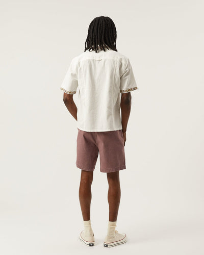 Harmony Embroidered SS - White-SS Camp w/ 2 Chest Pocket-Original Madras Trading Co. (OMTC)-Corridor