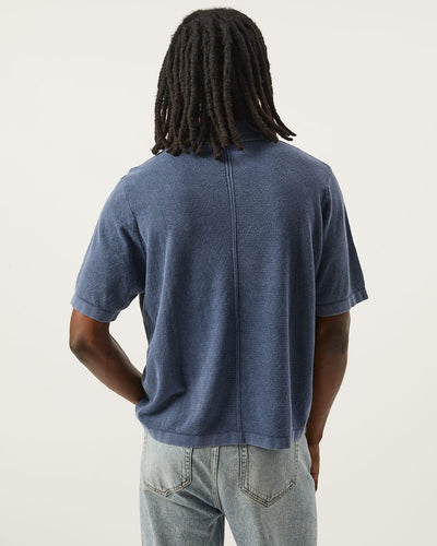 Knit Polo - Navy-Crewneck-Alpafina-Corridor