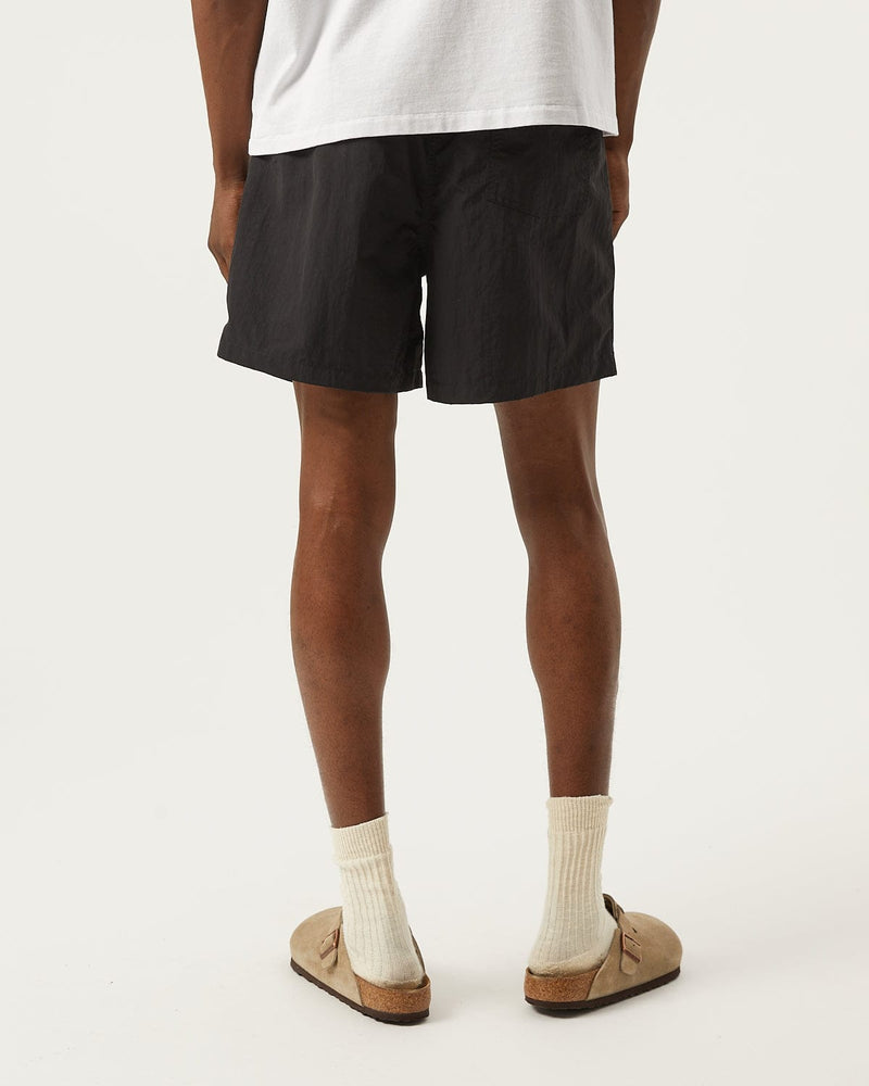 Drawstring Lock Slide Shorts Nylon Drawstring Shorts - Black – Corridor