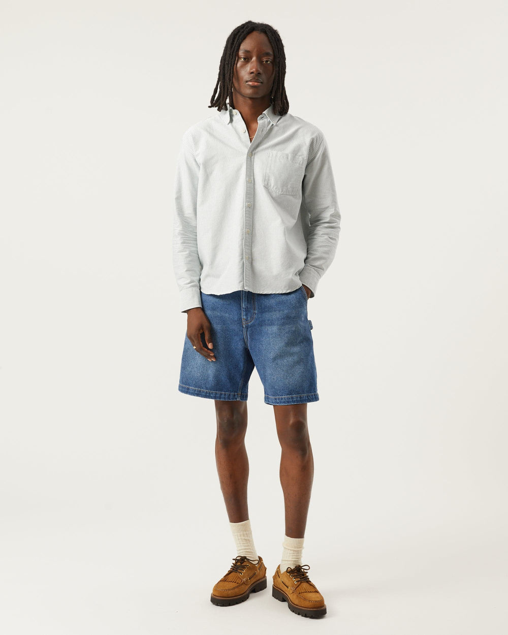 Stripe Oxford LS - Green-LS-Somelos-Corridor
