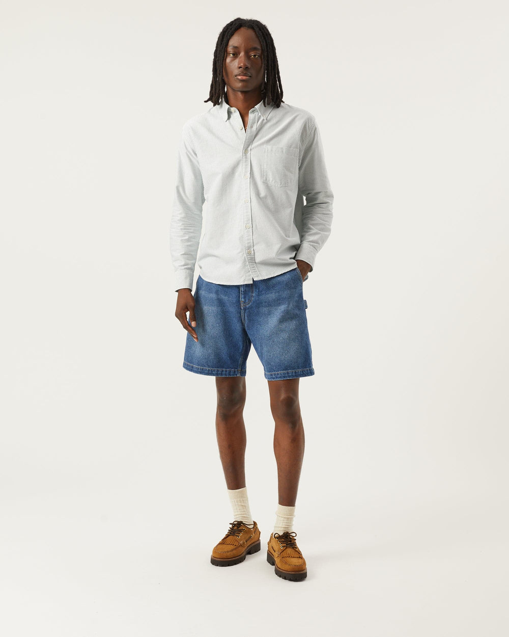 Stripe Oxford LS - Green