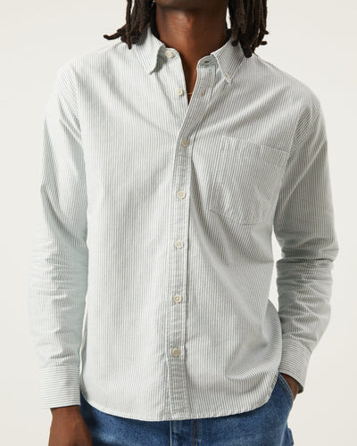 Stripe Oxford LS - Green