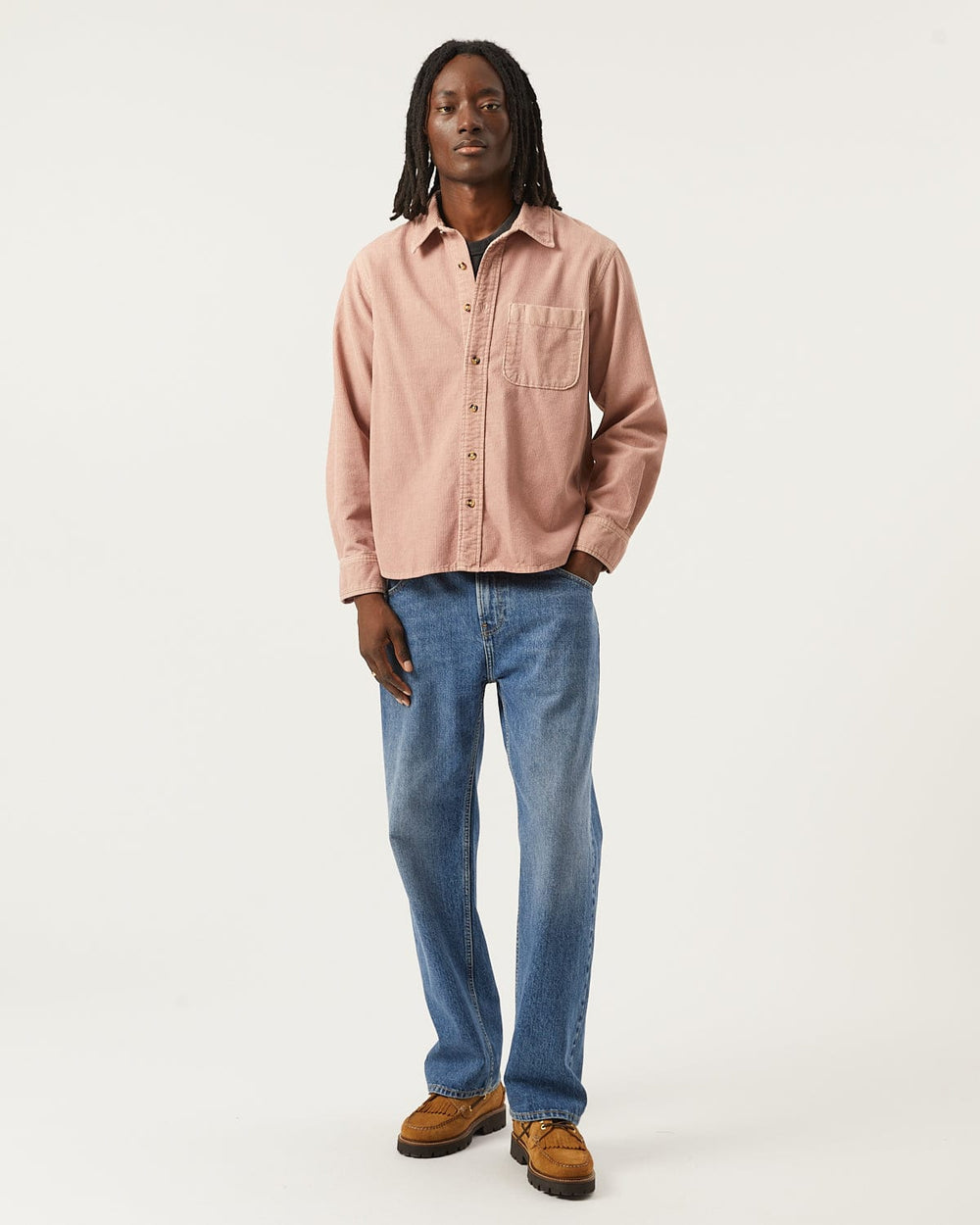 Cord LS - Pink-Long Sleeve Shirt-Real-Corridor