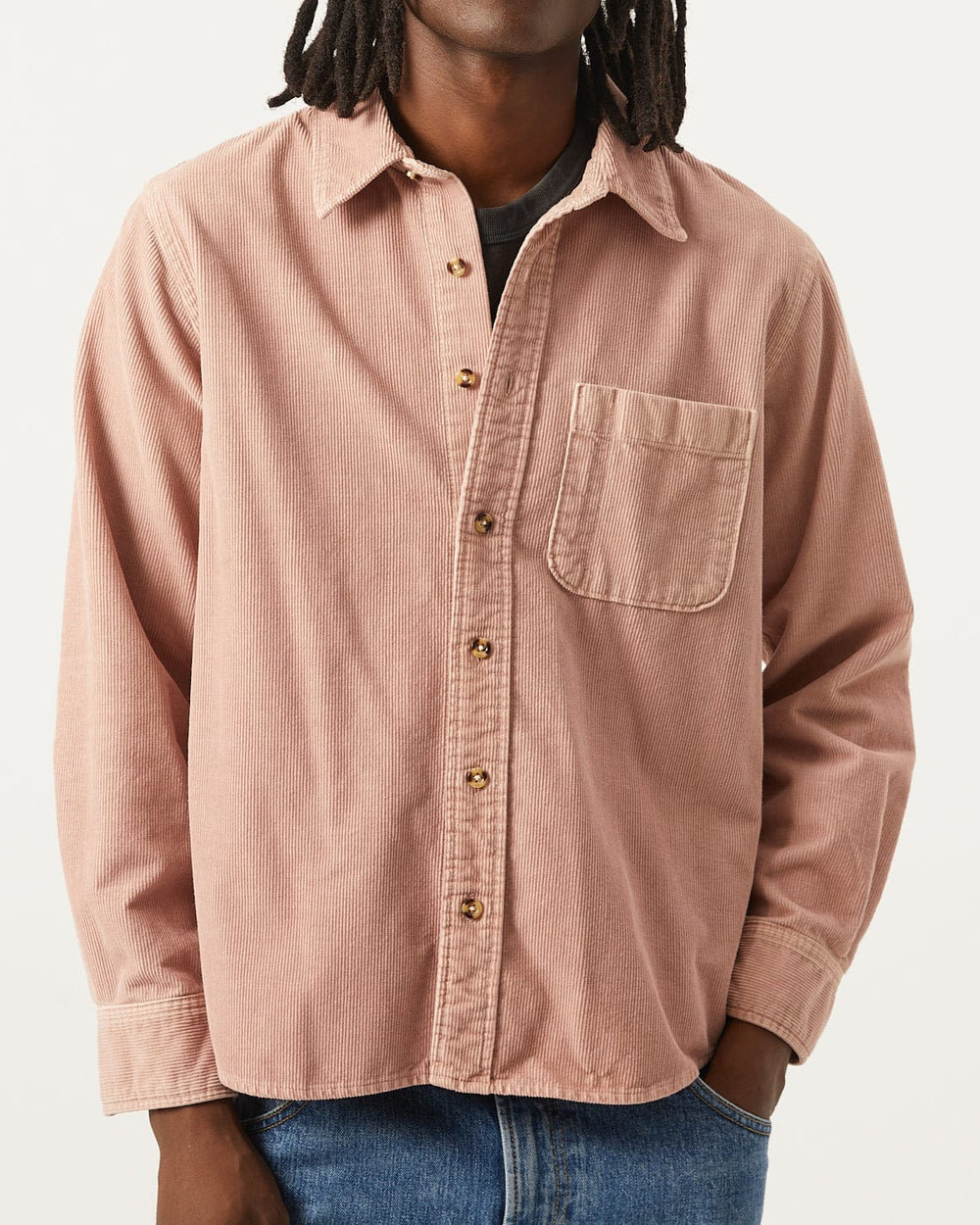 Cord LS - Pink-Long Sleeve Shirt-Real-Corridor