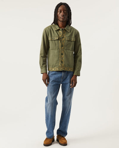 Embroidered Military Jacket-Military Jacket-Original Madras Trading Co. (OMTC)-Corridor