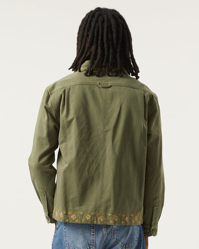 Embroidered Military Jacket-Military Jacket-Original Madras Trading Co. (OMTC)-Corridor