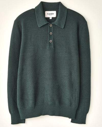 LS Slouchy Polo - Green-LS Polo-Corridor-Corridor