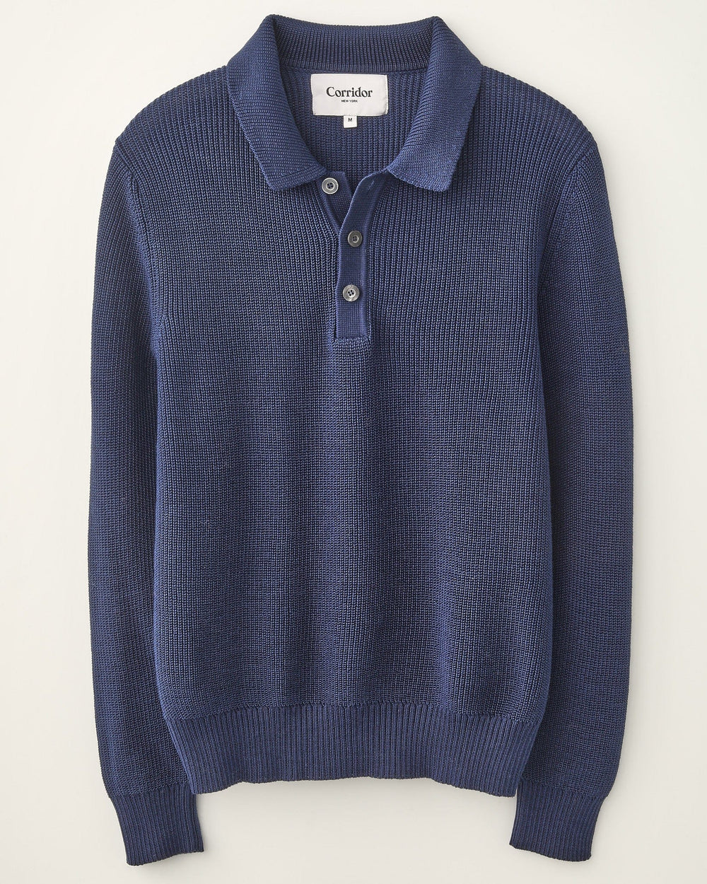 LS Slouchy Polo - Navy-LS Polo-Corridor-Corridor