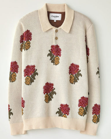Floral Jacquard Polo