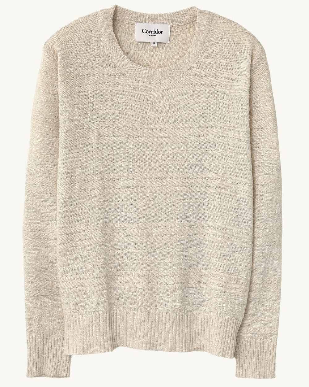 Linen Silk Crewneck-Crewneck-Black Q-Corridor