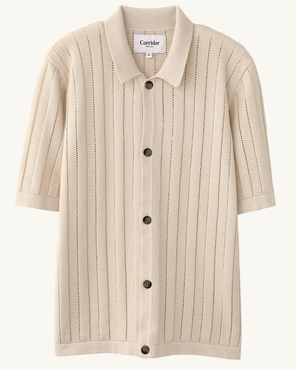 Ladder Knit Buttondown-SS Buttondown-Corridor-Corridor