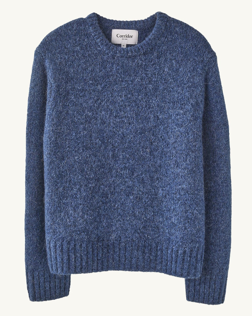 Alpaca Crewneck - Indigo-Crewneck-Black Q-Corridor