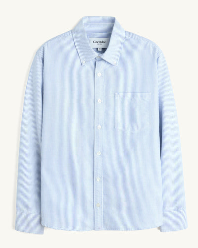 Stripe Oxford LS - Blue-LS-Somelos-Corridor