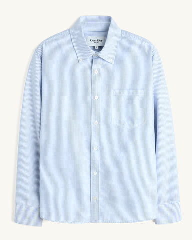 Stripe Oxford LS - Blue