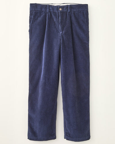 Cord Pleated Trouser - Navy-Trousers-Corridor-Corridor