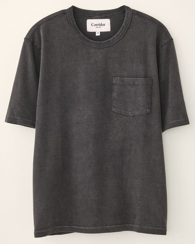 Organic Garment Dye Tee - Black-T-Shirt-Corridor-Corridor