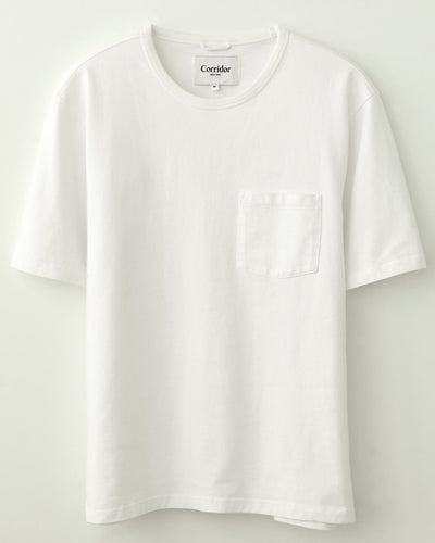 Organic Garment Dye Tee - White-T-Shirt-Corridor-Corridor