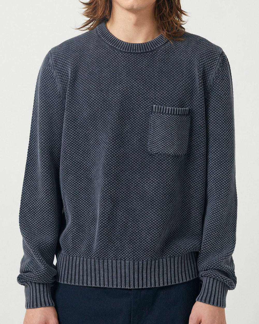 Pocket Crewneck - Black-Crewneck Sweater-Alpafina-Corridor