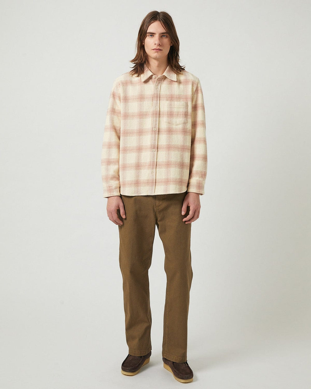 Appalachian Plaid LS - Natural-LS-Original Madras Trading Co. (OMTC)-Corridor