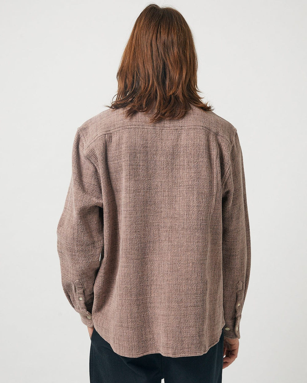 Pigment Dyed Waffle LS - Purple-LS-Original Madras Trading Co. (OMTC)-Corridor