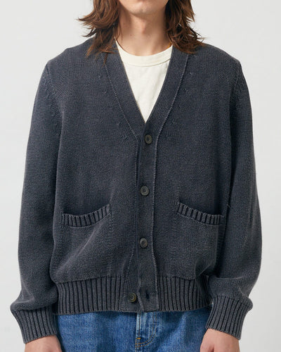 Acid Wash Cardigan - Black-Cardigan-Alpafina-Corridor
