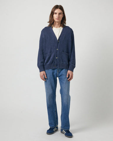 Acid Wash Cardigan - Midnight