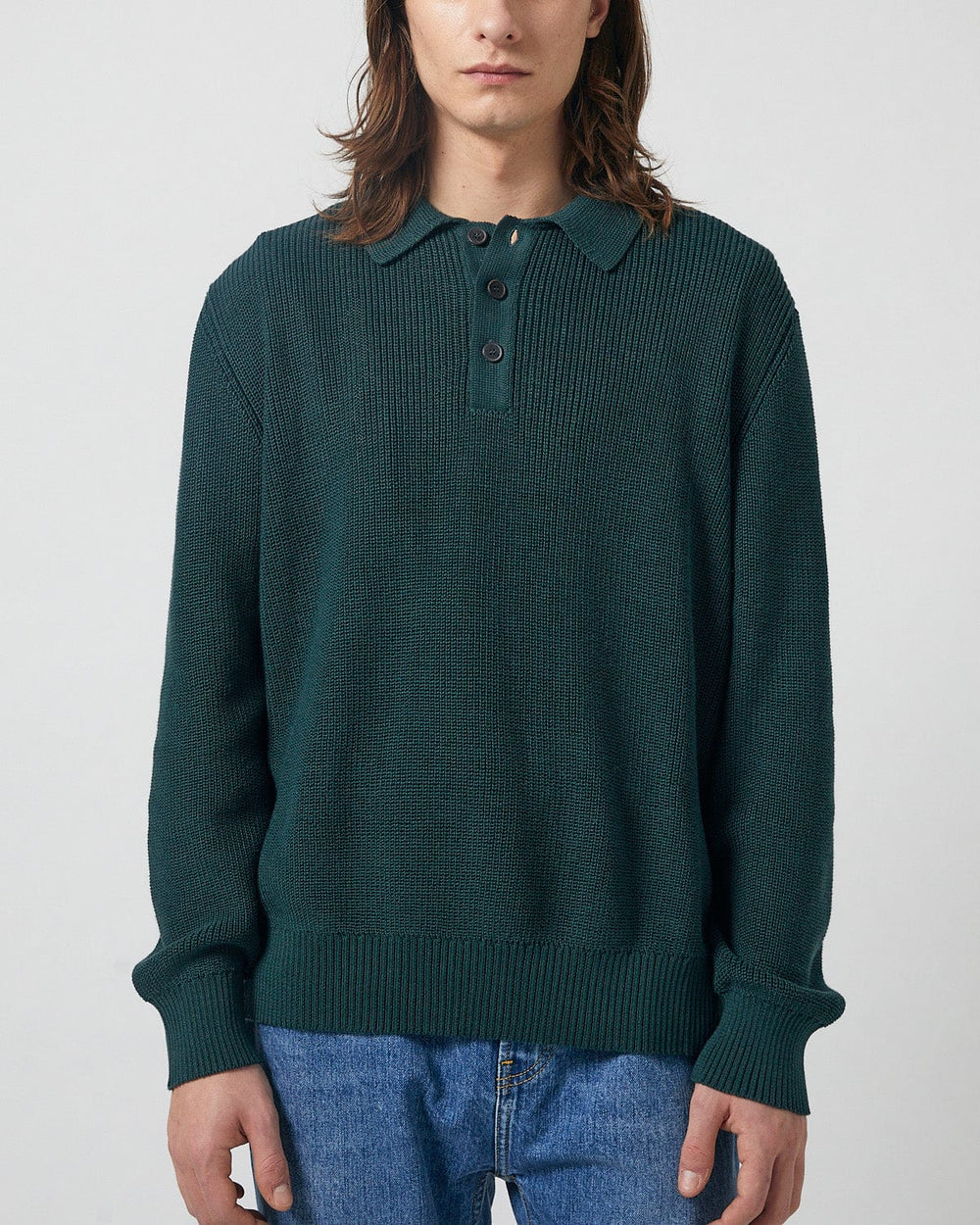 LS Slouchy Polo - Green-LS Polo-Alpafina-Corridor