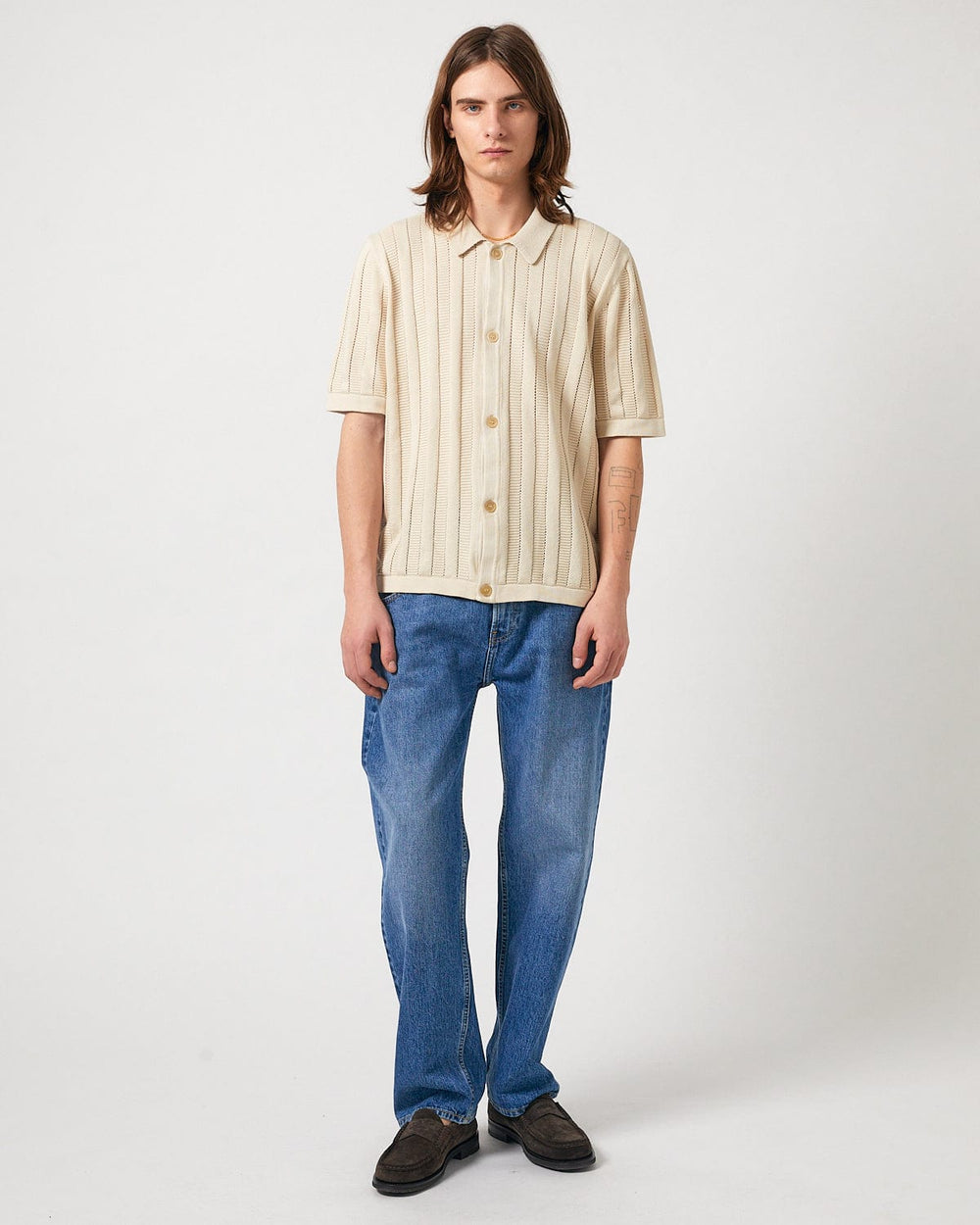 Ladder Knit Buttondown-Knit Buttondown-Corridor-Corridor