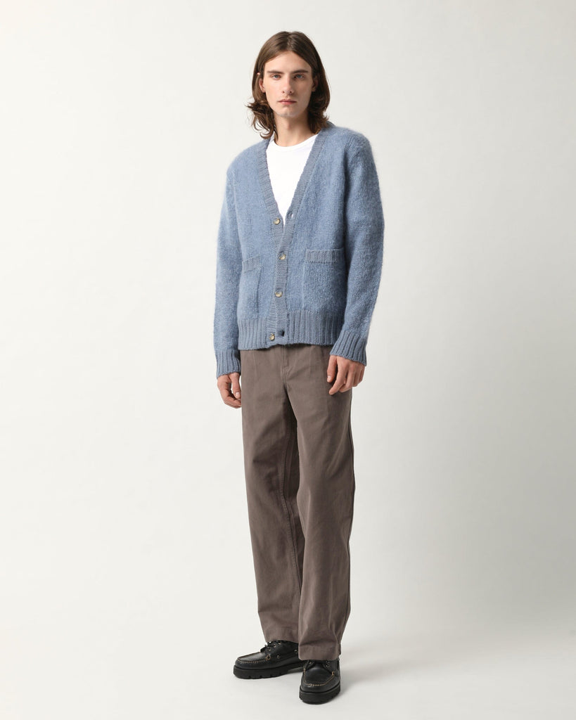 【THE TOE】Parasol mohair cardigan blue M Mohair Cardigan - Blue – Corridor