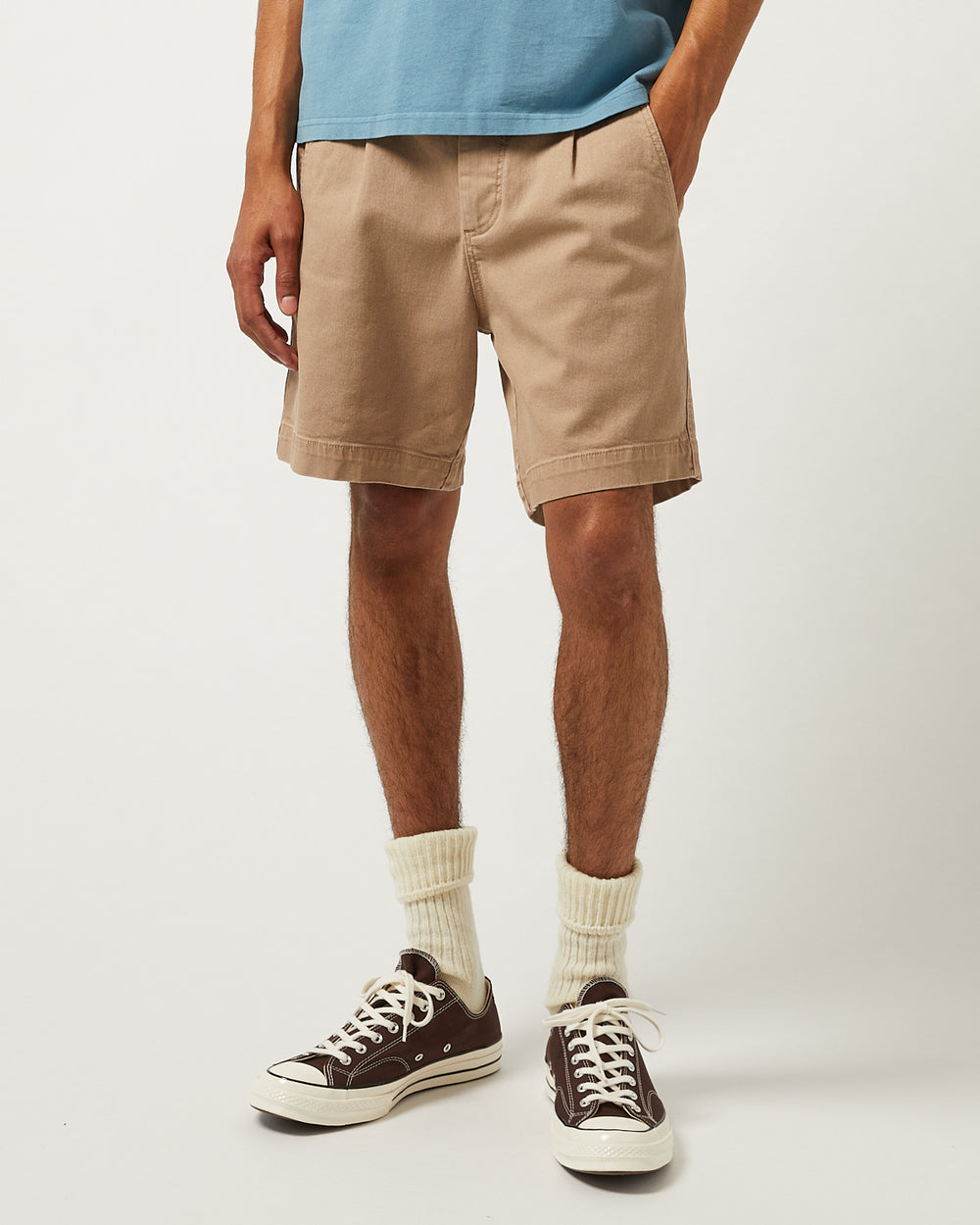 Heavy Twill Pleated Short - Khaki-Pleated Short-Corridor-Corridor