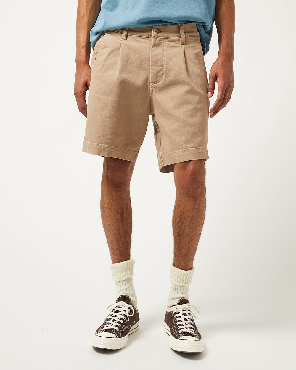 Heavy Twill Pleated Short - Khaki-Pleated Short-Corridor-Corridor