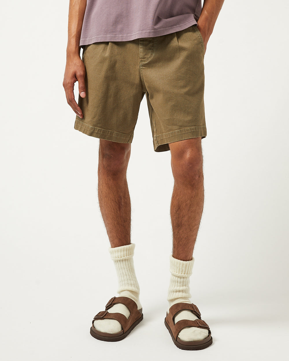 Heavy Twill Pleated Short - Army-Pleated Short-Corridor-Corridor