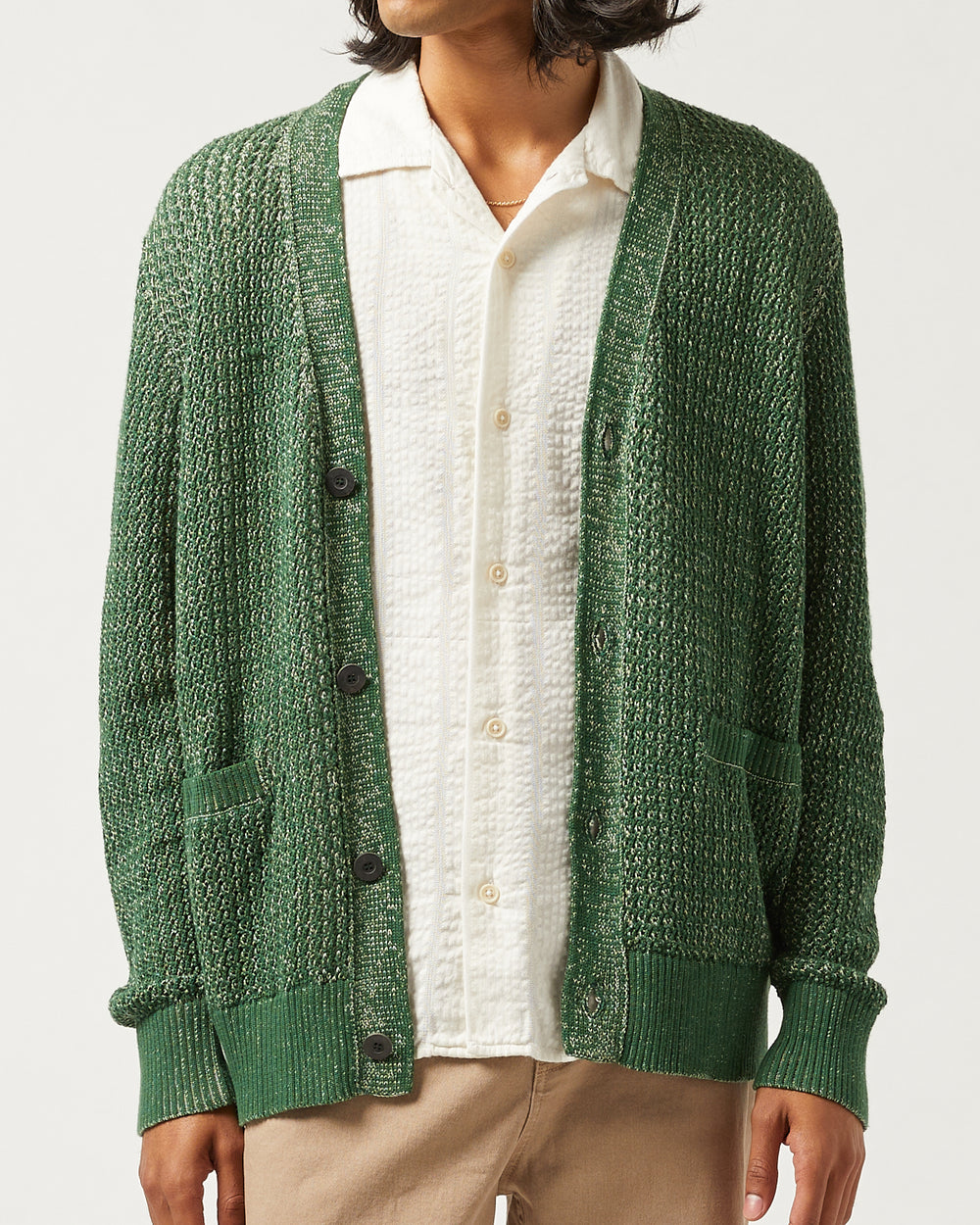 Marled Cardigan - Green-Cardigan-Corridor-Corridor