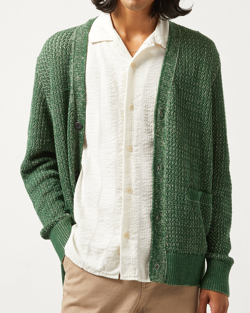 Marled Cardigan - Green-Cardigan-Corridor-Corridor